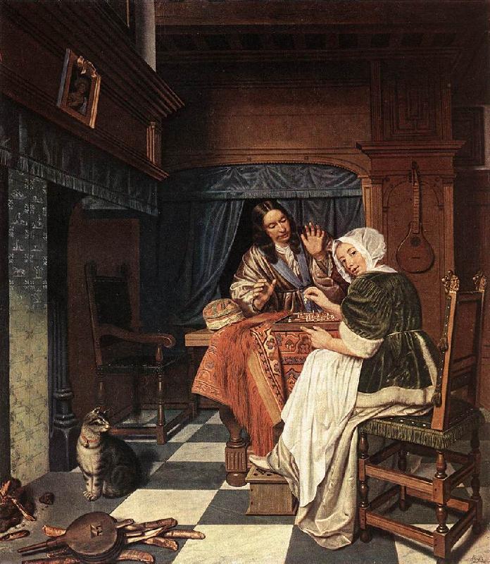 MAN, Cornelis de The Chess Players s oil painting image